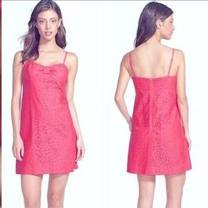 Lilly Pulitzer Karina Hot Pink eyelet dress size 0
